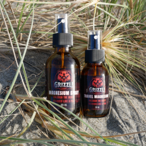 GRIZZLI PRO Twin Pack Magnesium Spray 100ml Plus 50ml Travel